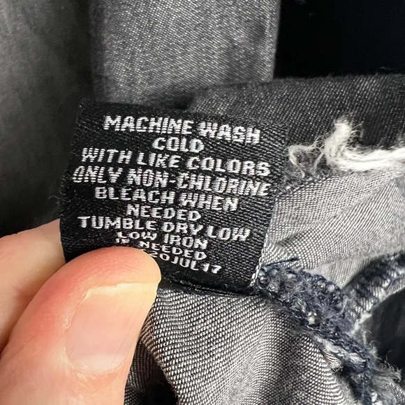 Hippie Laundry Dark Gray Embroidered Cotton Western Rodeo Button Down Shirt Sz M - Picture 9 of 9